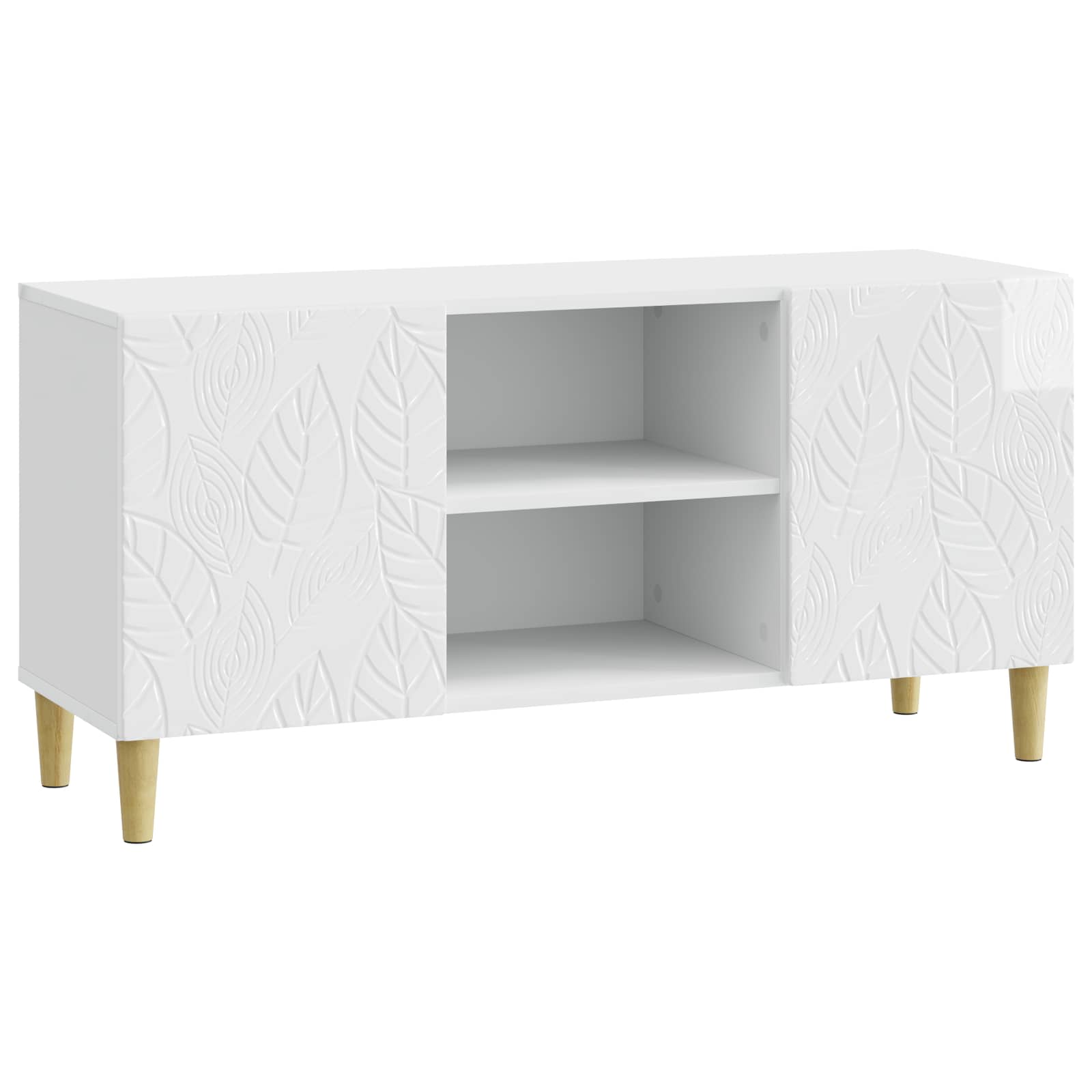 Gabinete para TV 102 x 34,5 x 50 cm branco brilhante