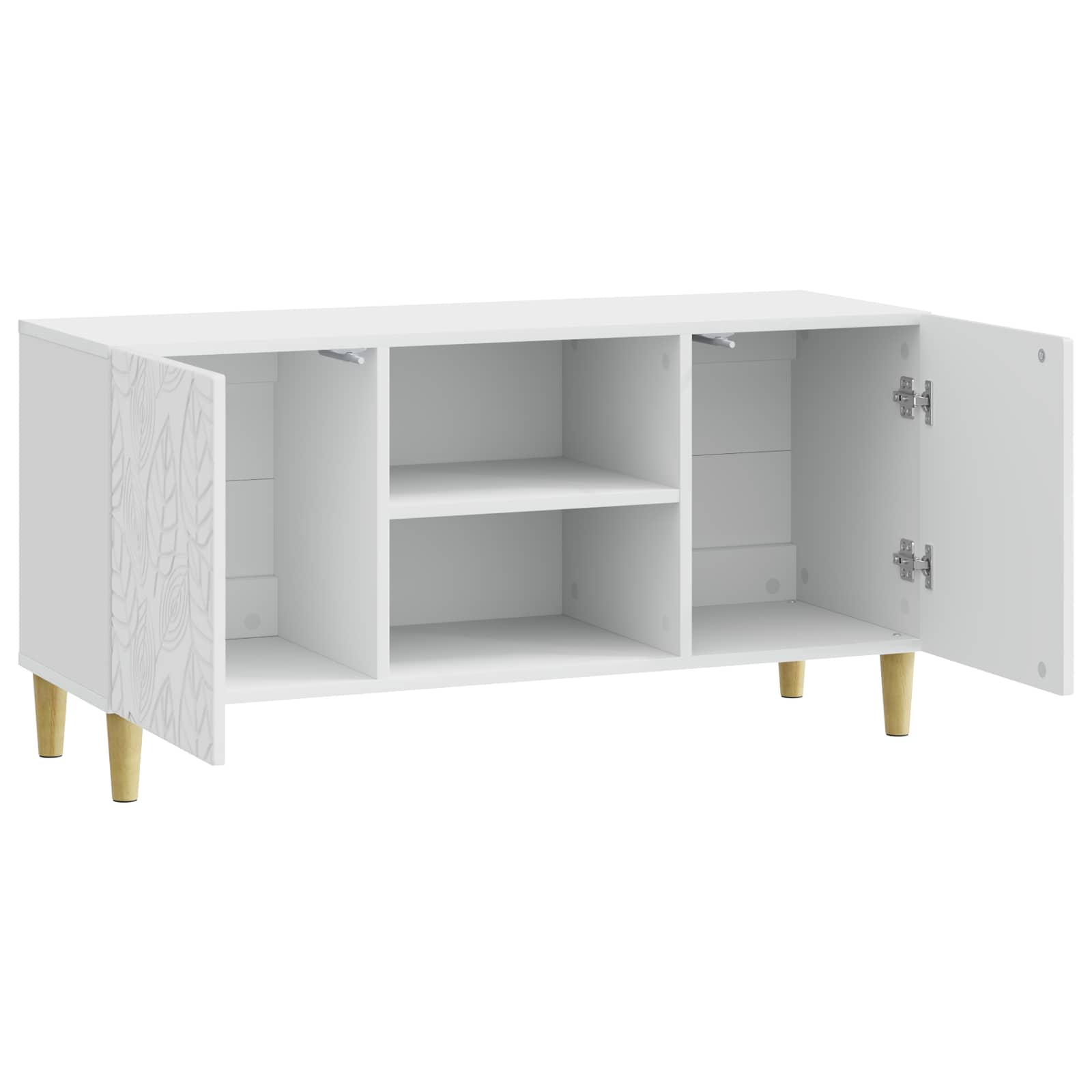 Gabinete para TV 102 x 34,5 x 50 cm branco brilhante