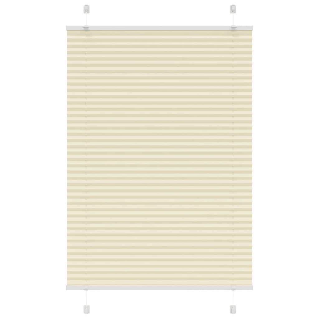 Creme plissada cega 100x100 cm largura tecido 99,4 cm poliéster