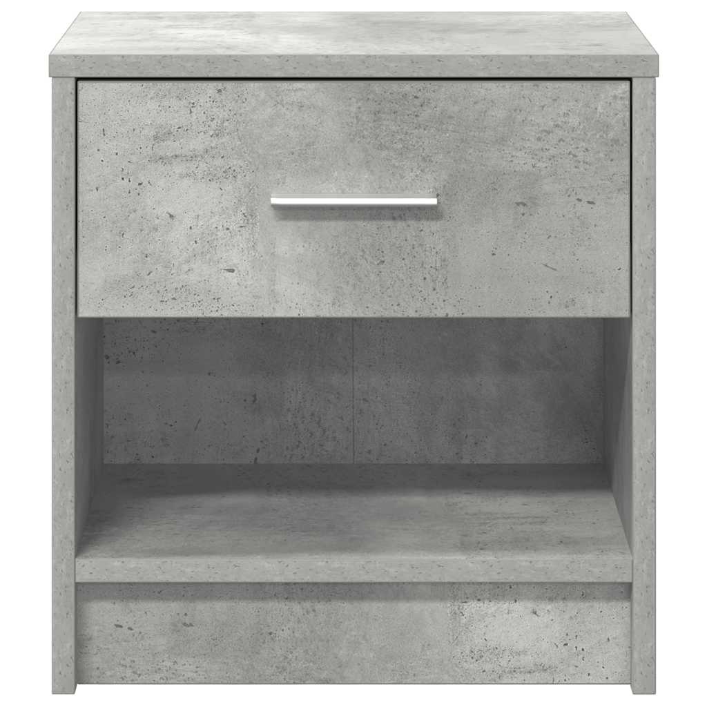 Mesa de cabeceira com gaveta 39x28x41 cm cinzento cimento