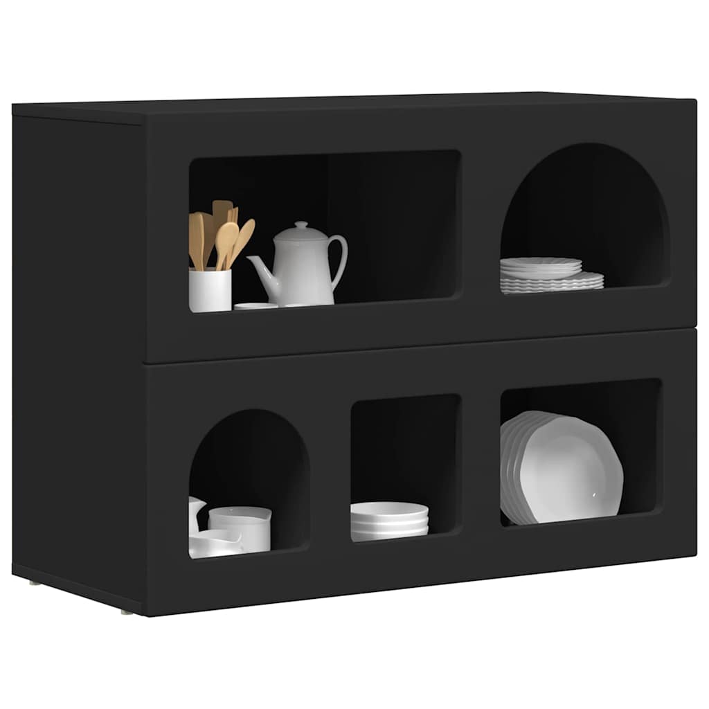 Buffet elst preto 80,5 x 35 x 59 cm derivados de madeira