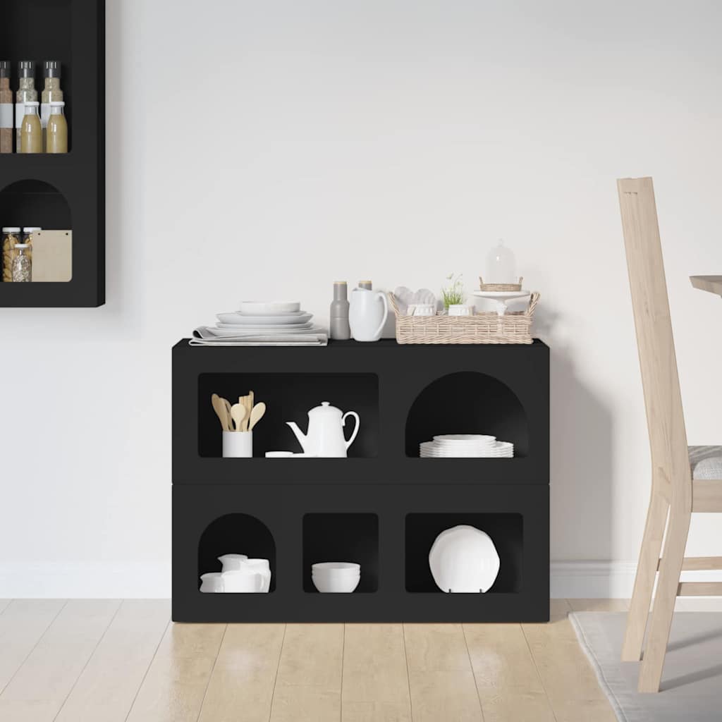 Buffet elst preto 80,5 x 35 x 59 cm derivados de madeira