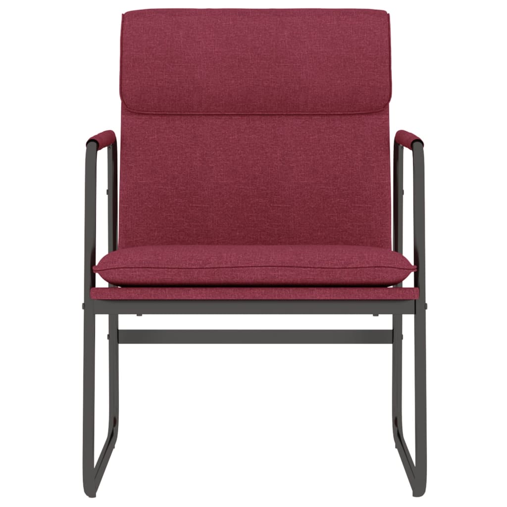 Cadeira lounge 55x64x80 cm tecido vermelho tinto