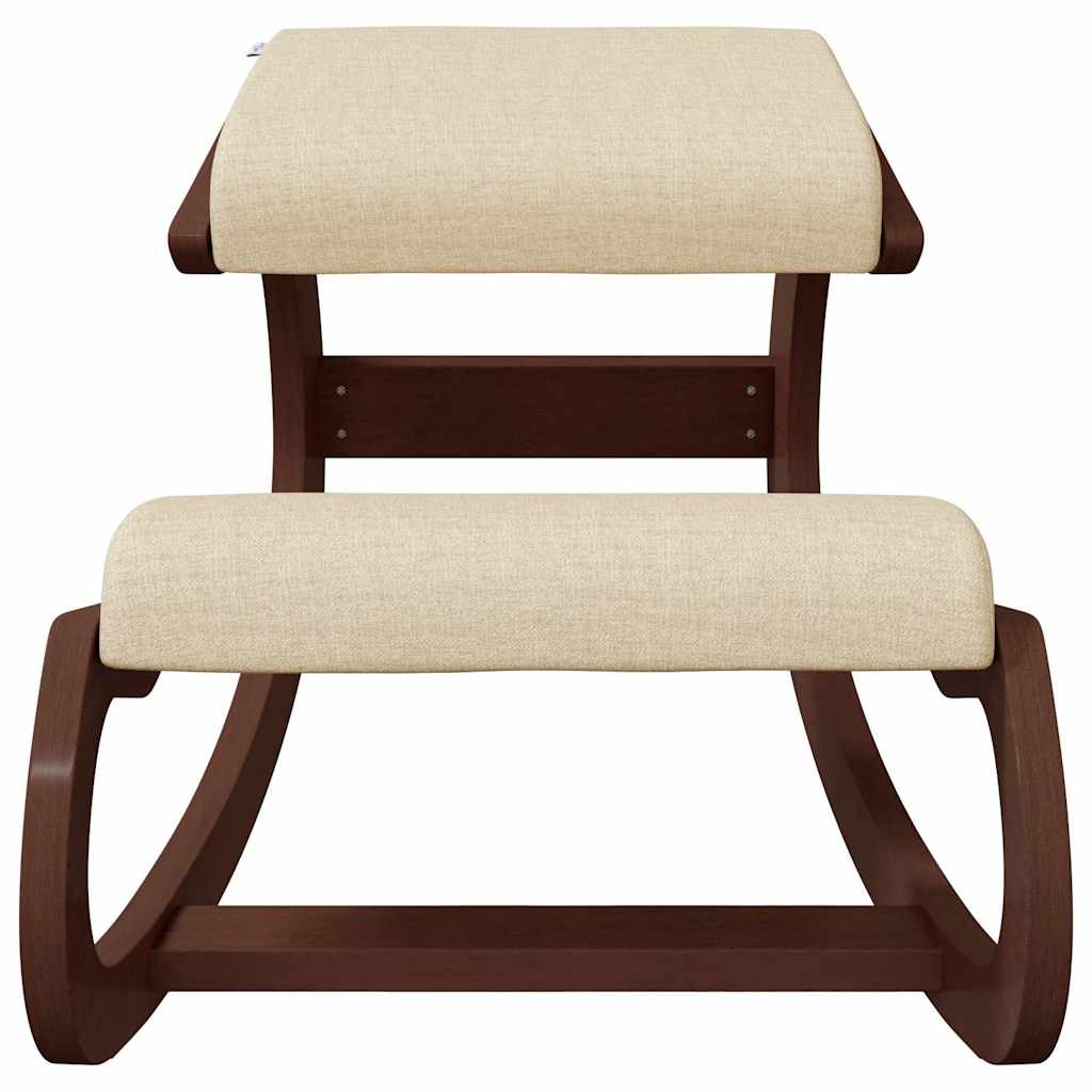 Cadeira de ajoelhar 55x84x55 cm contraplacado de bétula creme