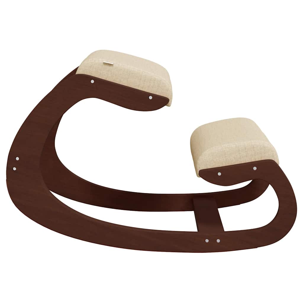 Cadeira de ajoelhar 55x84x55 cm contraplacado de bétula creme