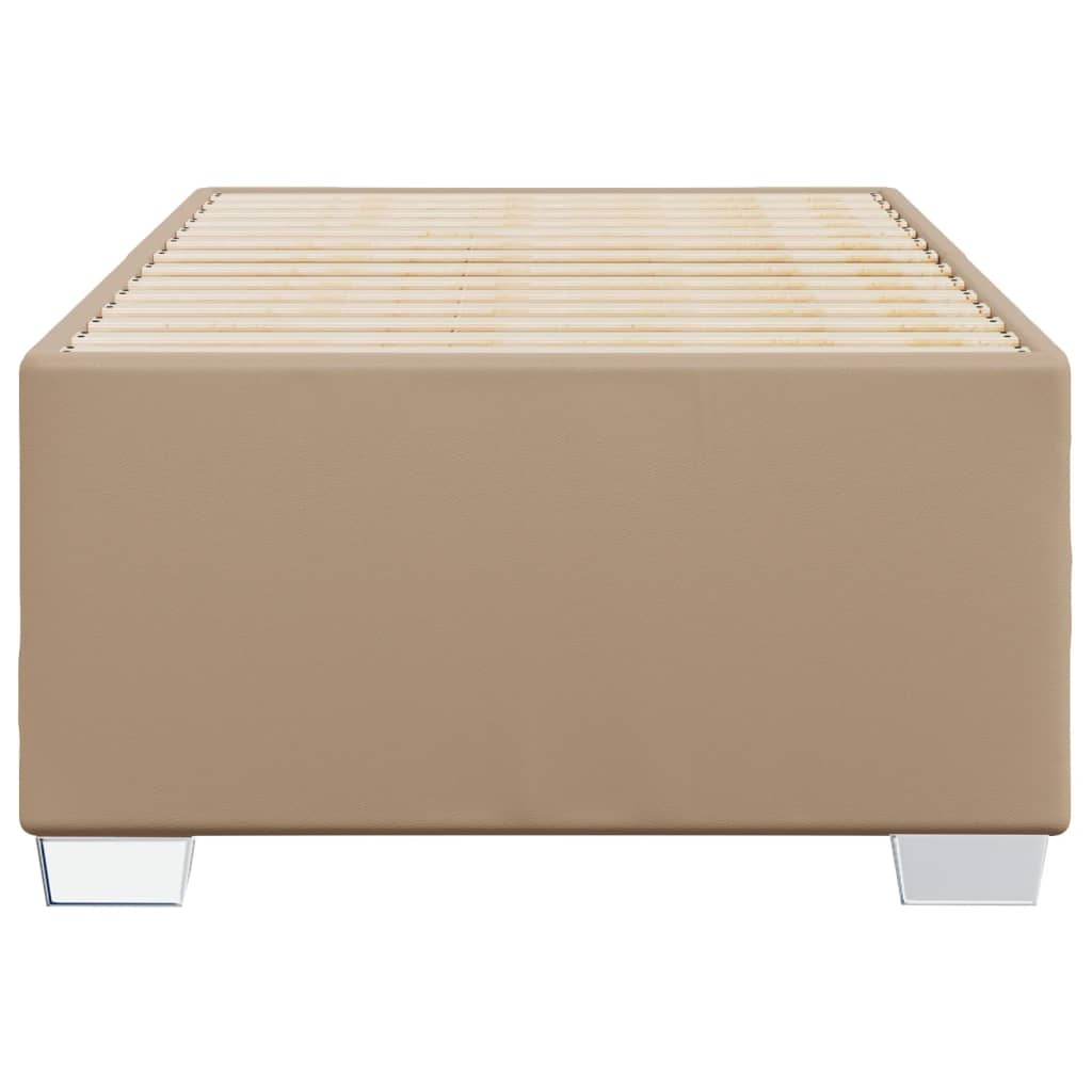 Estrutura de cama 90x200 cm couro artificial cappuccino
