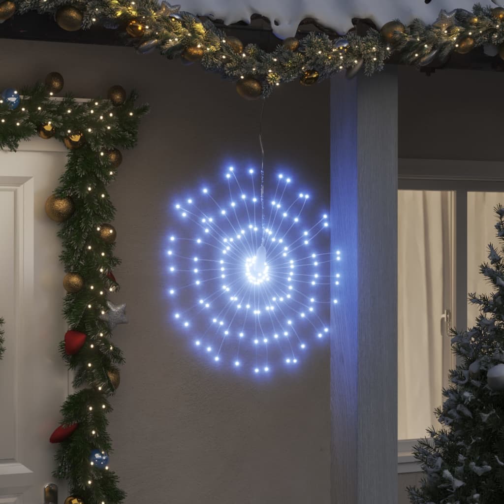 Iluminações estrelares natal 140 leds 2 pcs 17 cm branco frio