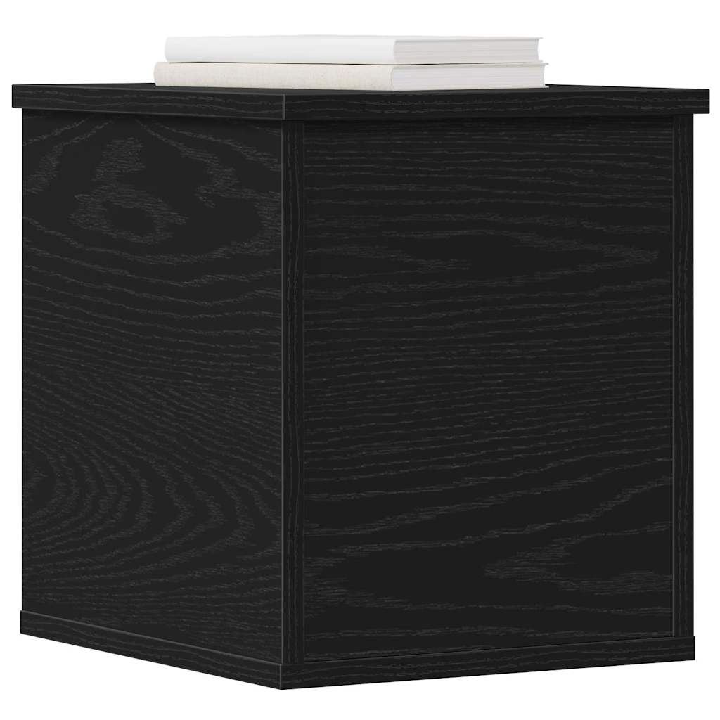 Caixa de armazenamento carvalho preto 30 x 35 x 35 cm