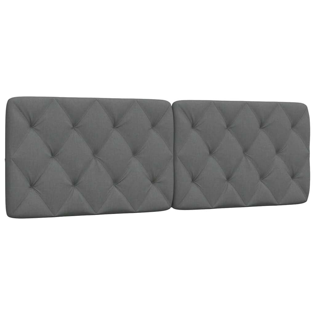 Almofadão de cabeceira 160 cm tecido cinzento-escuro