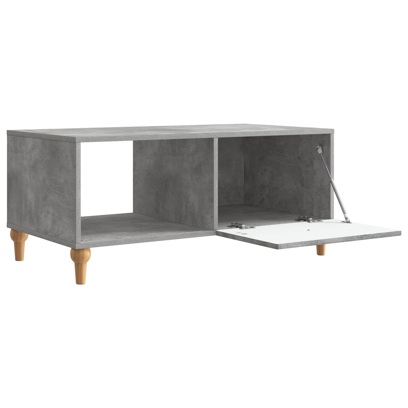 Mesa de centro cinzento cimento 90 x 50 x 40 cm