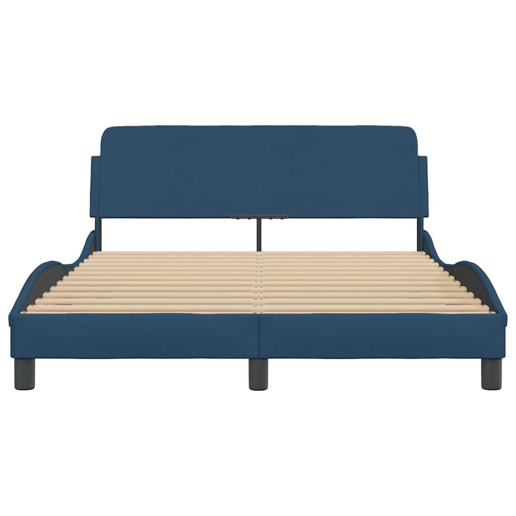 Estrutura de cama com cabeceira dover 120x200 cm tecido azul