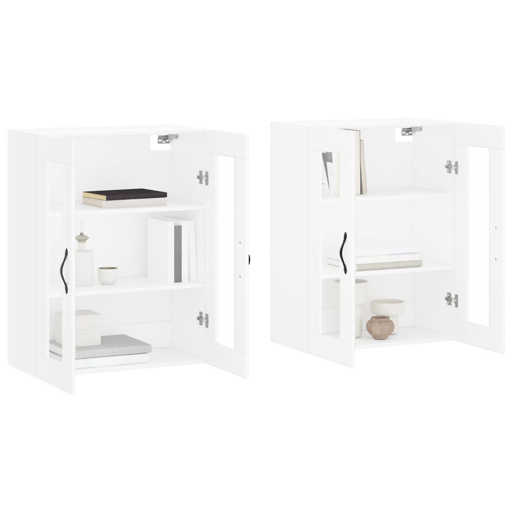 Móveis de parede 2 pcs derivados de madeira branco