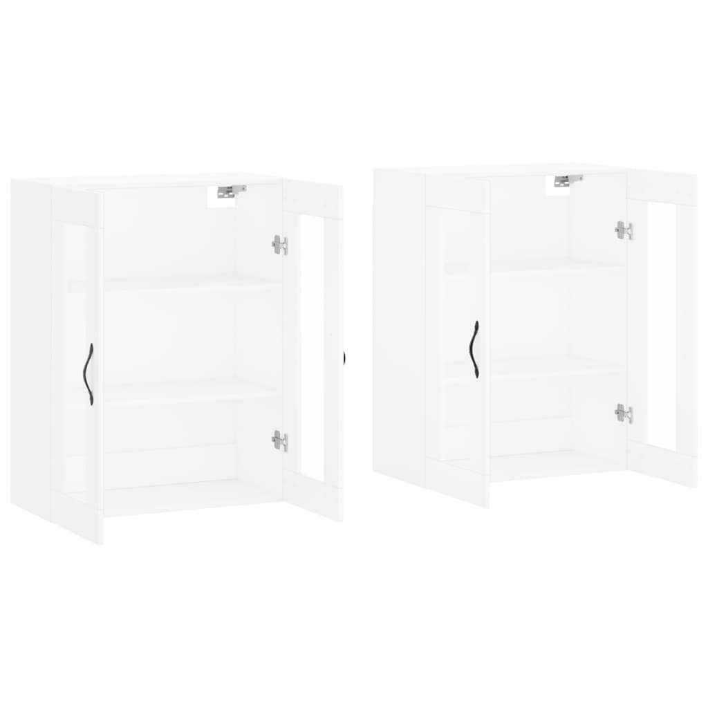 Móveis de parede 2 pcs derivados de madeira branco