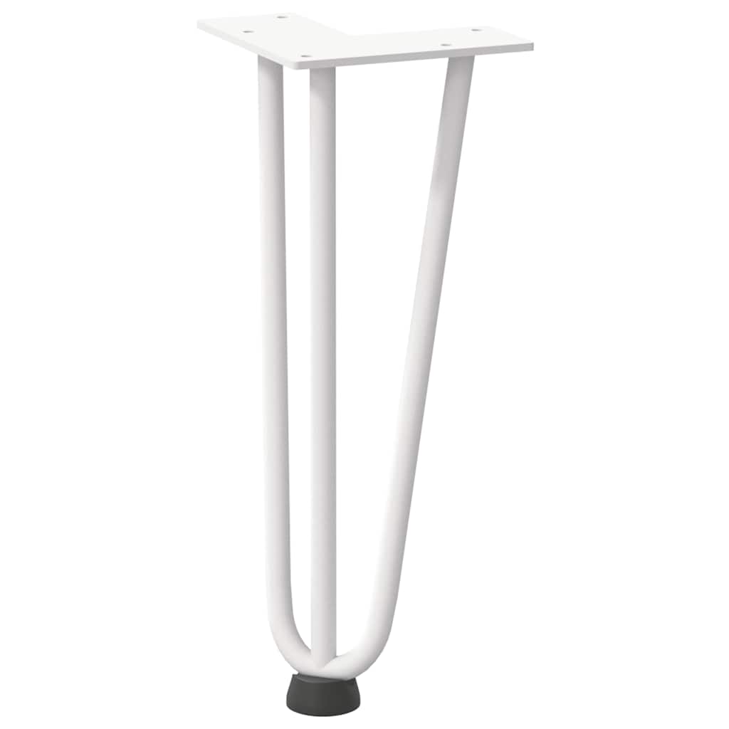 Pernas de grampo para mesa de centro 4 peças, branco, 30 cm, aço maciço