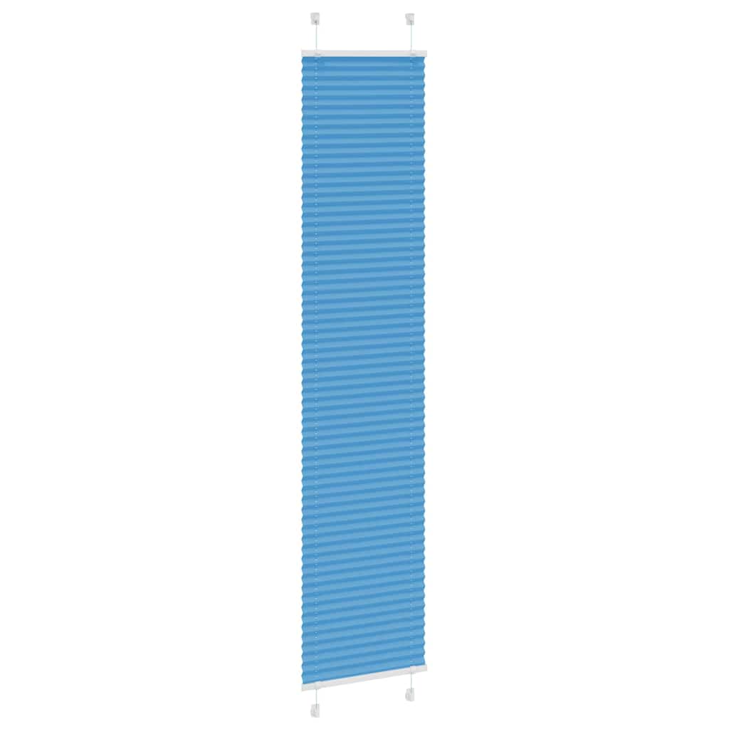 Plissado cego azul 40x200 cm largura tecido 39,4 cm poliéster
