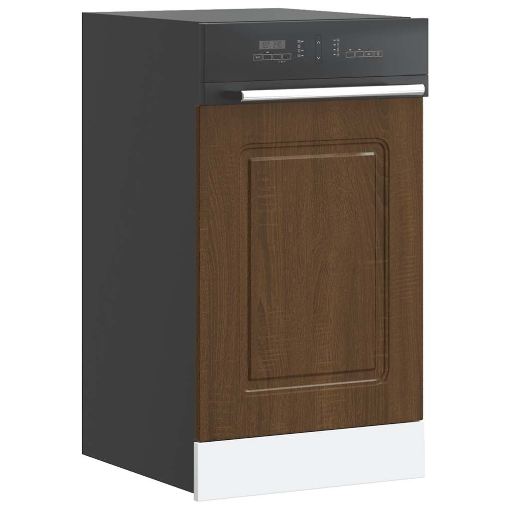 Painel máquina lavar louça kalmar 45x1,5x57cm carvalho castanho