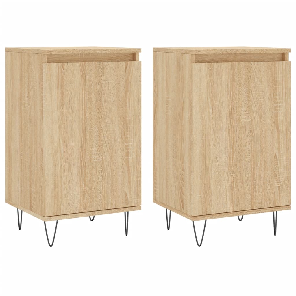 Aparadores 2 pcs 40x35x70 cm derivados madeira carvalho sonoma