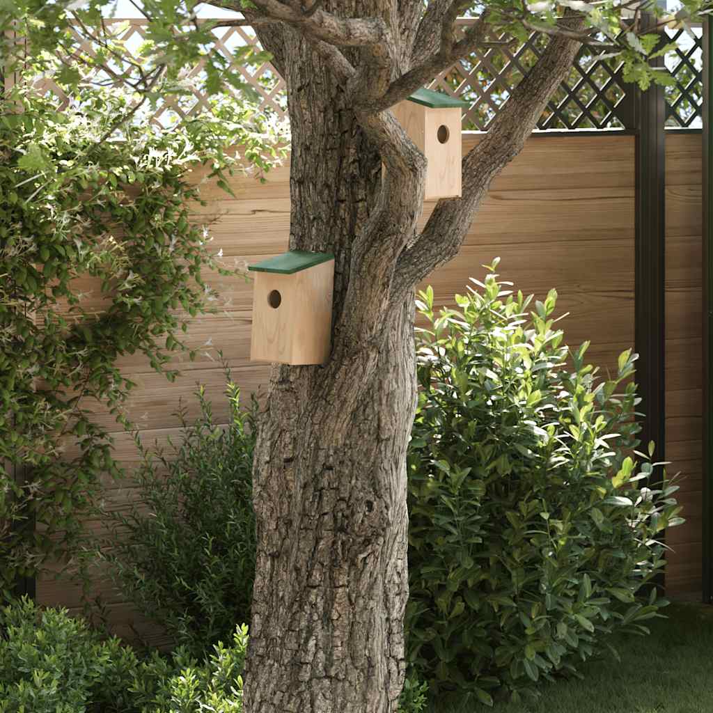 Casas para pássaros 10 pcs 12x12x22 cm madeira de abeto maciça