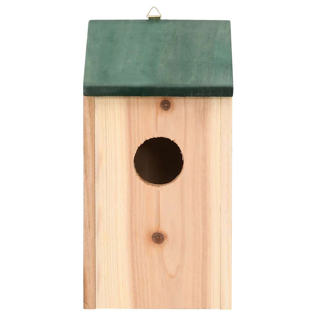 Casas para pássaros 10 pcs 12x12x22 cm madeira de abeto maciça