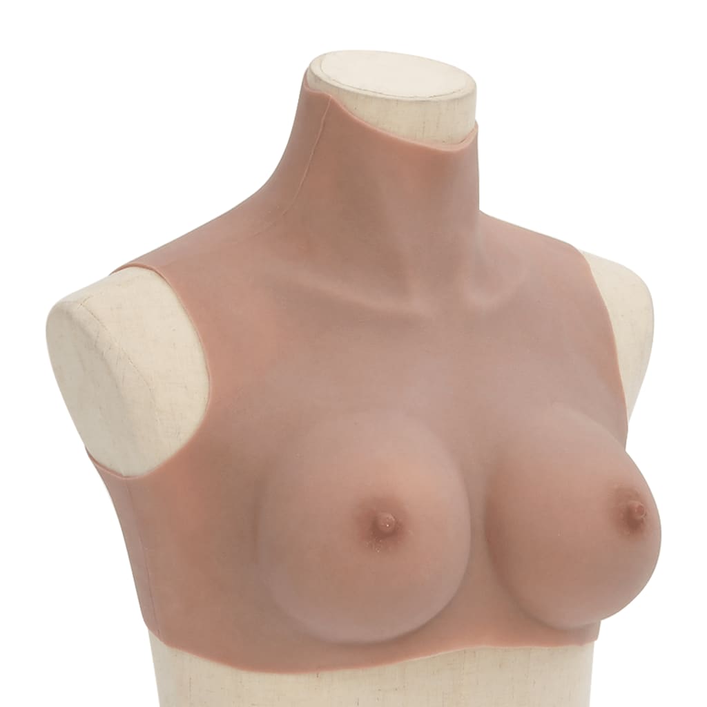 Peitoral de silicone bronzeado copa c