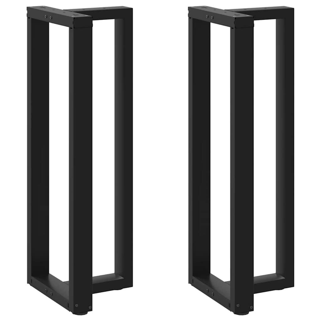 Pés de mesa de bar em forma de t, 2 peças, preto, 50x35x(110-111) cm, aço