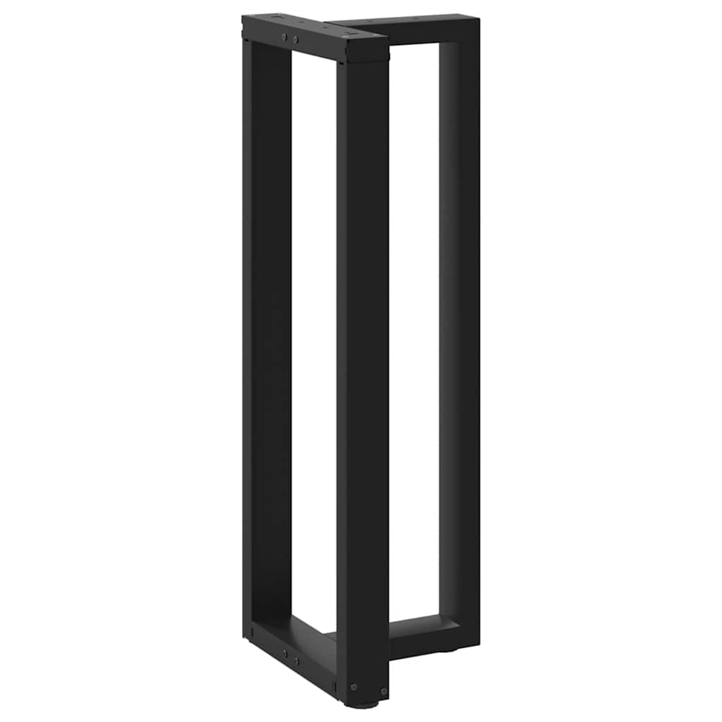 Pés de mesa de bar em forma de t, 2 peças, preto, 50x35x(110-111) cm, aço