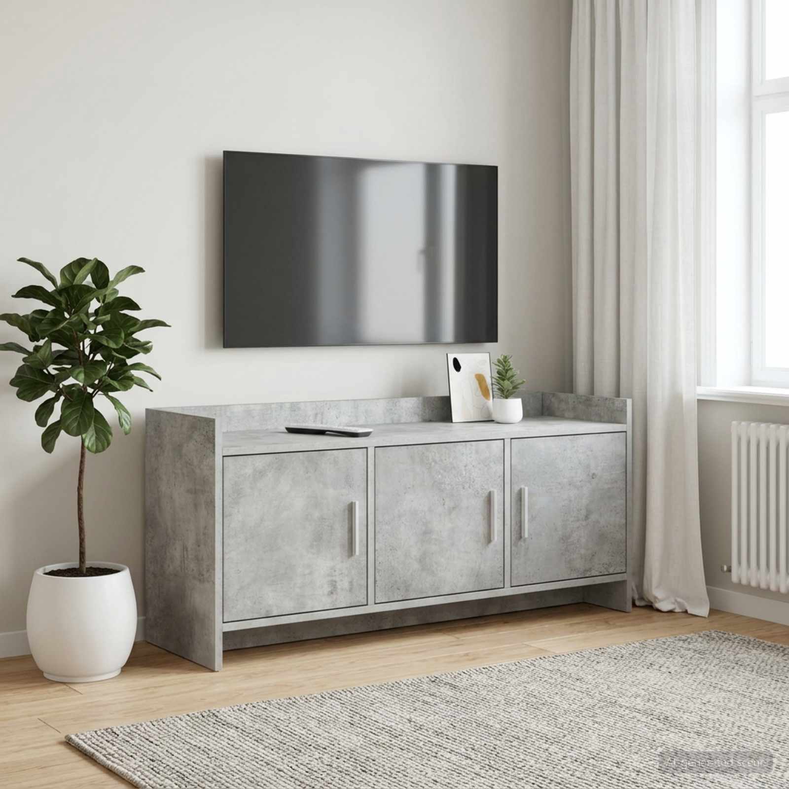 Gabinete para TV 102 x 33 x 47 cm cinzento cimento