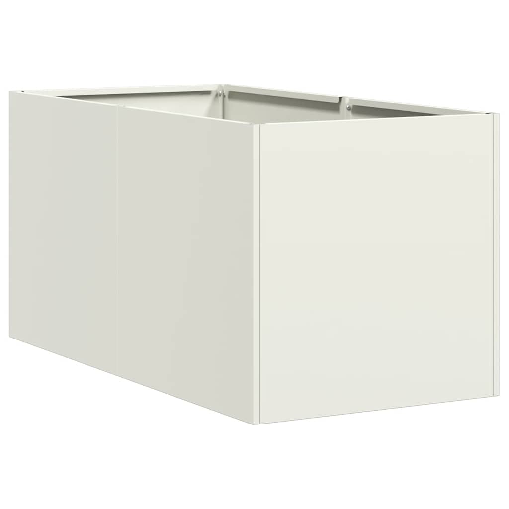 Vaso floreira 40x80x40 cm aço laminado a frio branco