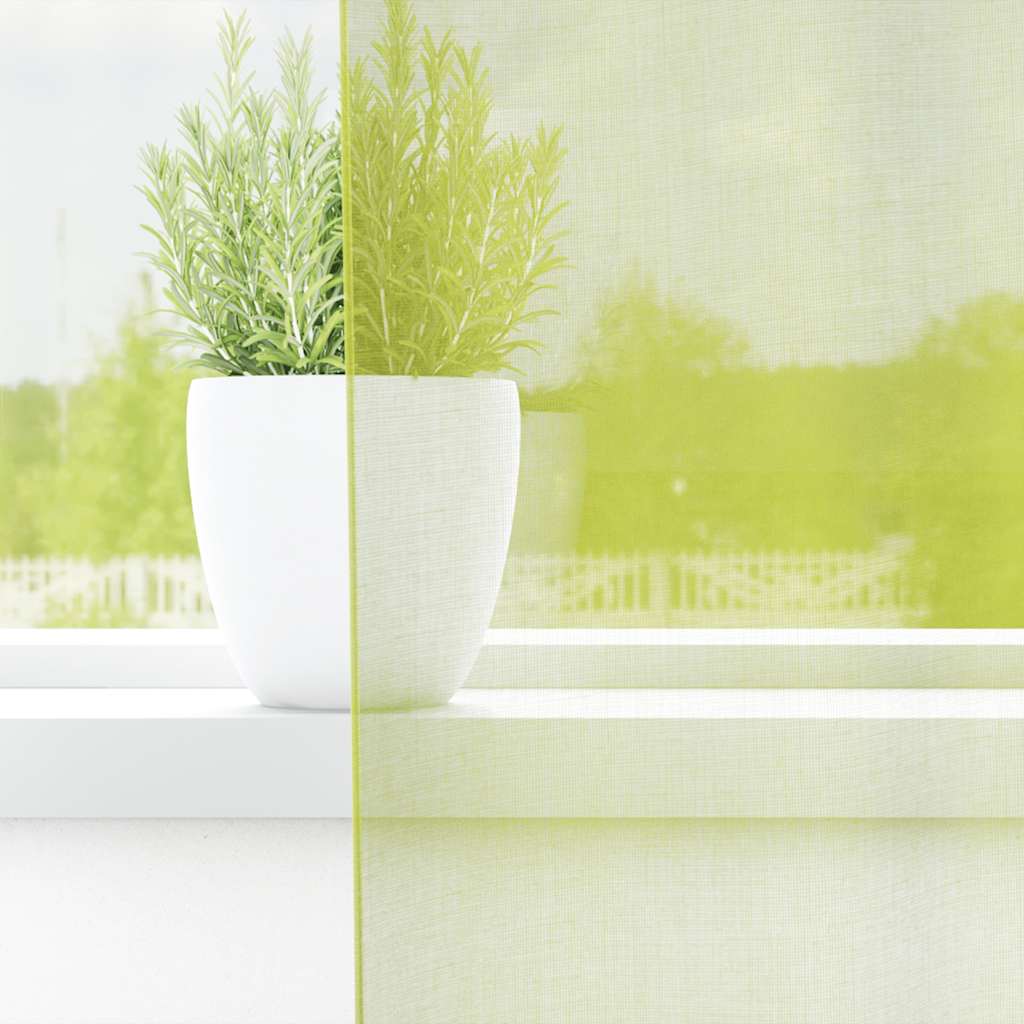 Cortinas de voile com ilhós 2 pcs verde-maçã 140x260 cm