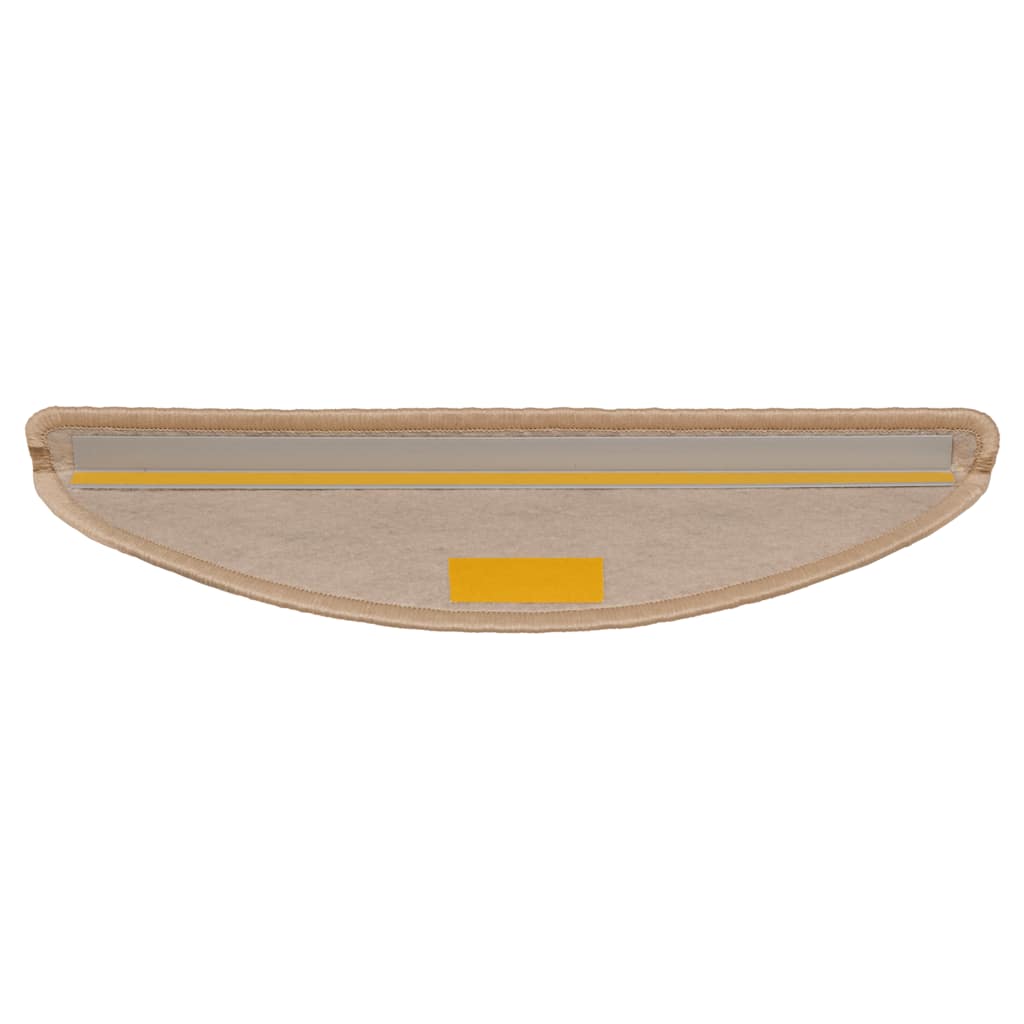 Tapetes escada adesivos aspeto sisal 30pcs 56x17x3cm bege-claro