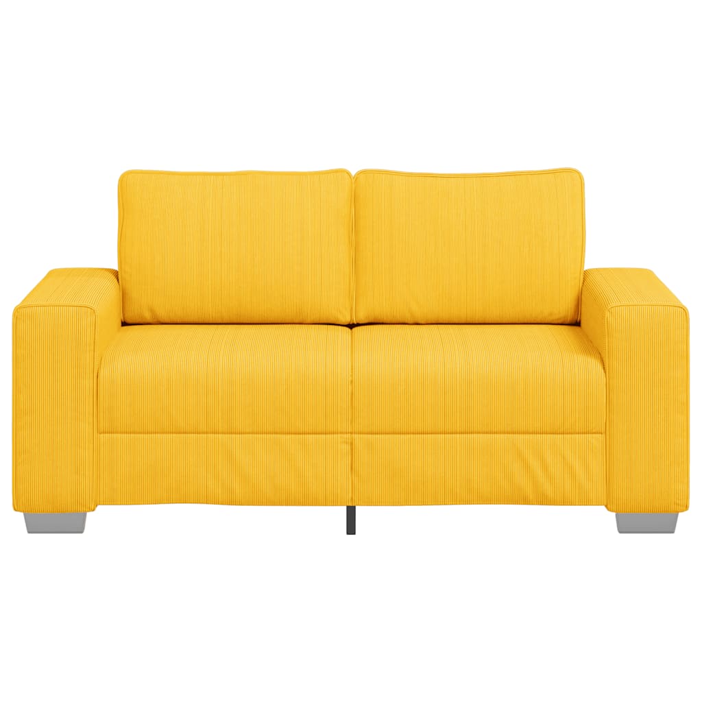 Sofá-luvas 160x77x82 cm tecido corduroy amarelo-claro
