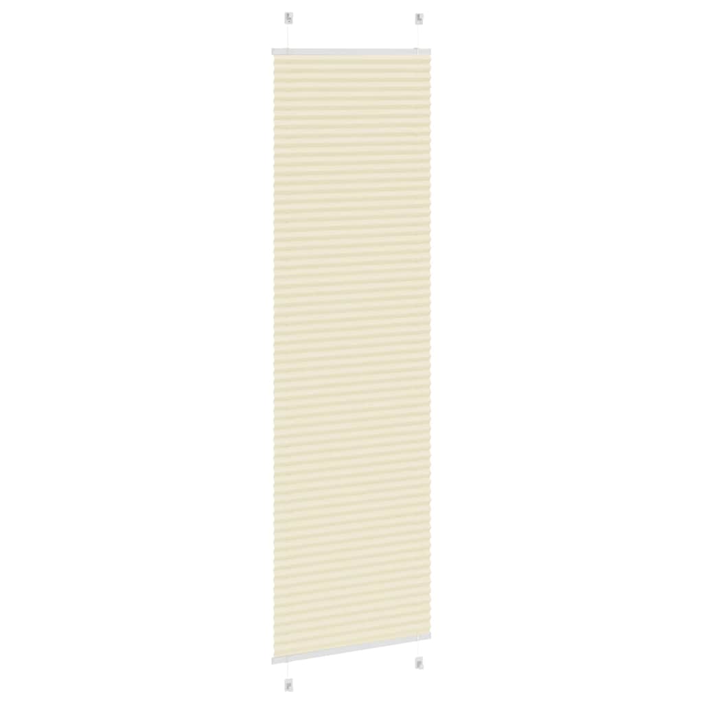 Creme plissada cega 55x200 cm largura tecido 54,4 cm poliéster
