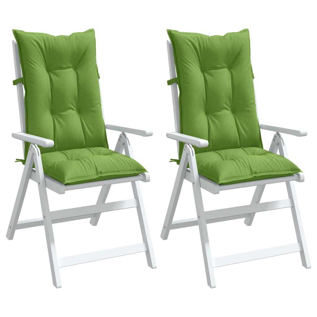 Almofadões cadeiras altas 2pcs mesclado tecido verde