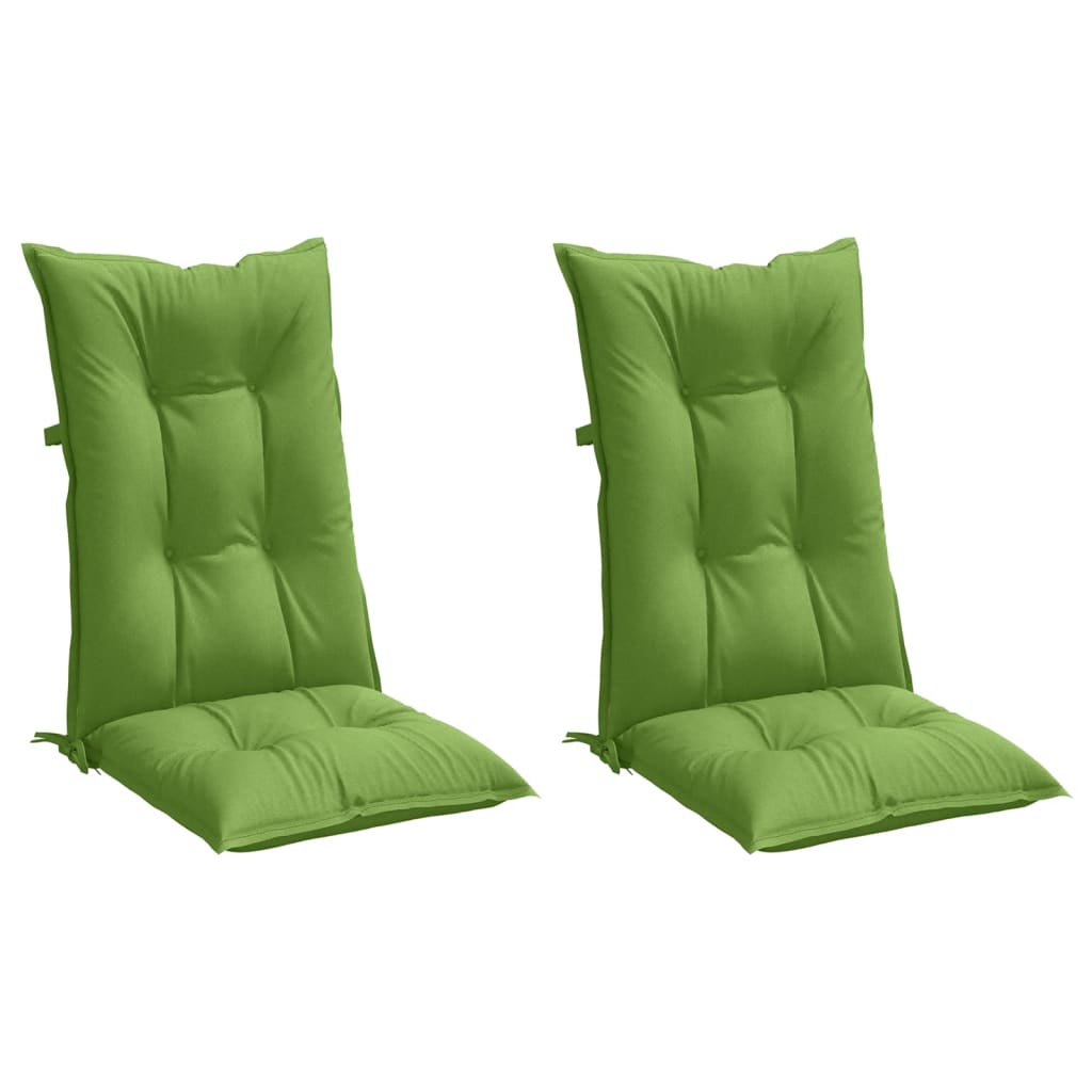 Almofadões cadeiras altas 2pcs mesclado tecido verde