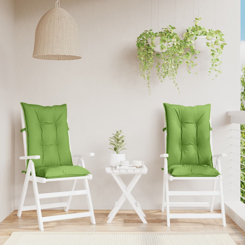 Almofadões cadeiras altas 2pcs mesclado tecido verde