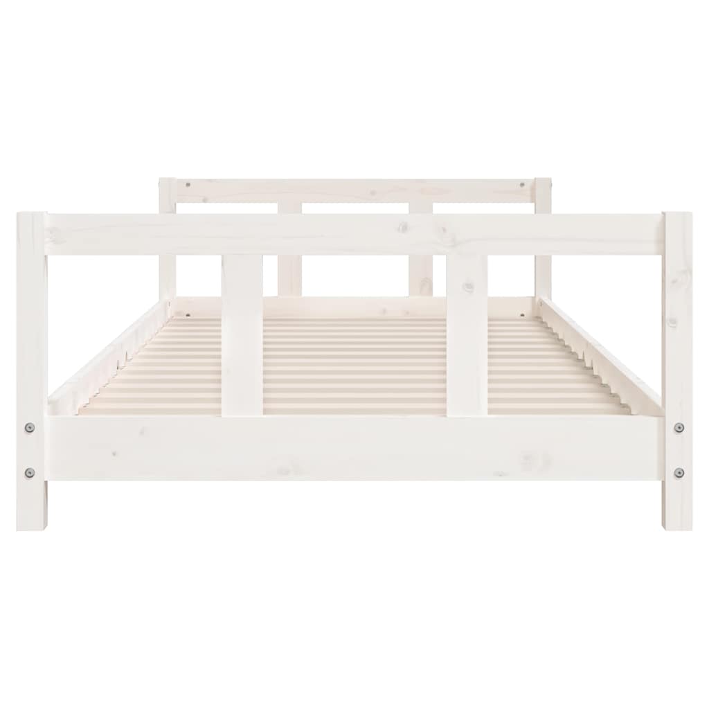 Estrutura de cama infantil 90x200 cm pinho maciço branco
