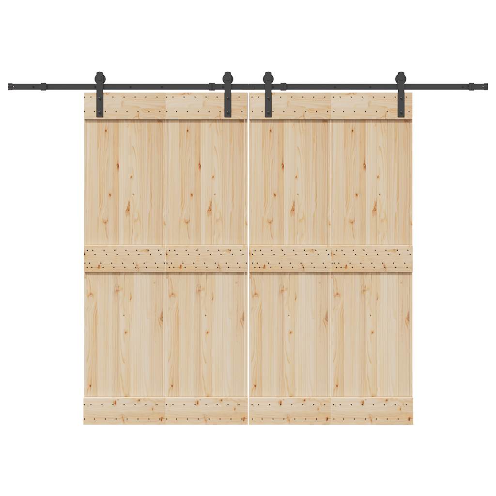 Kit de ferragens para porta deslizante 427 cm aço preto