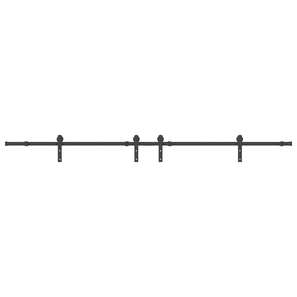 Kit de ferragens para porta deslizante 427 cm aço preto