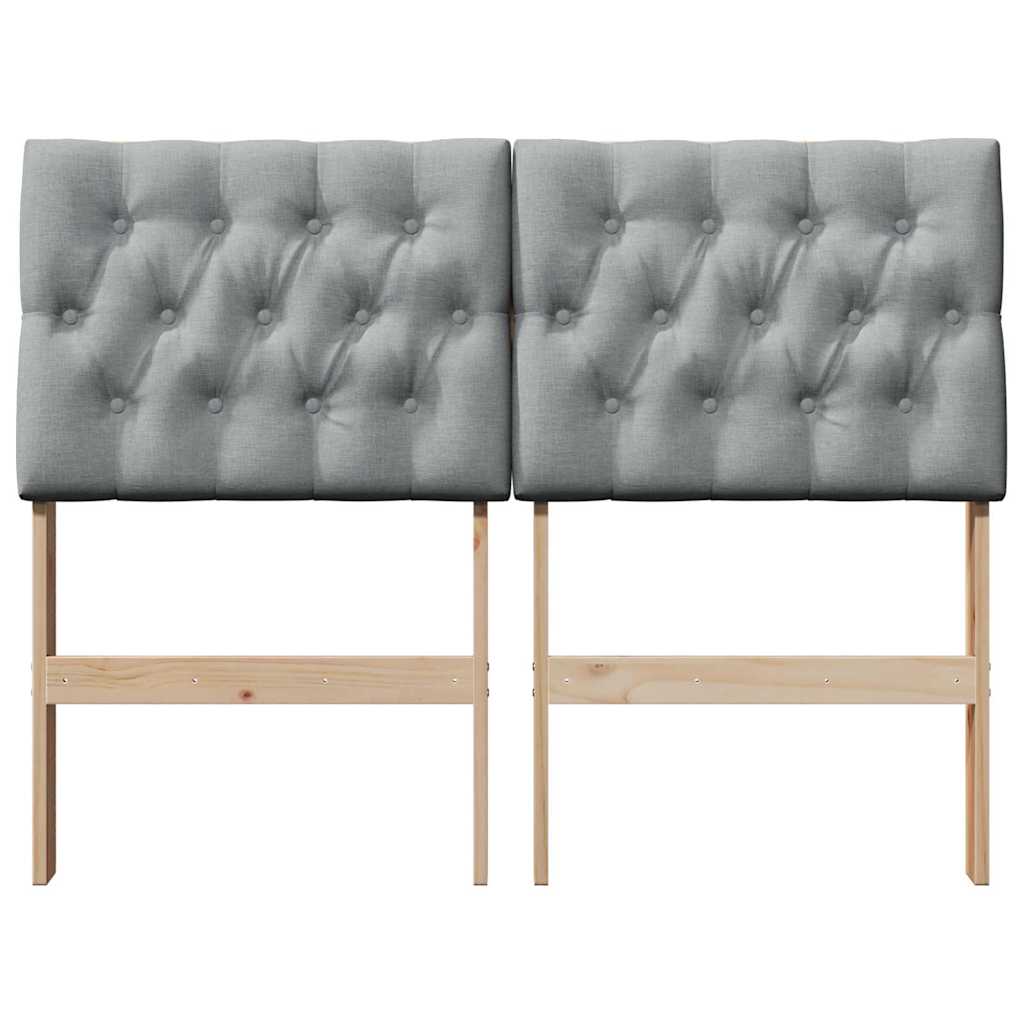 Cabeceira estofada cinzento-claro 120 cm
