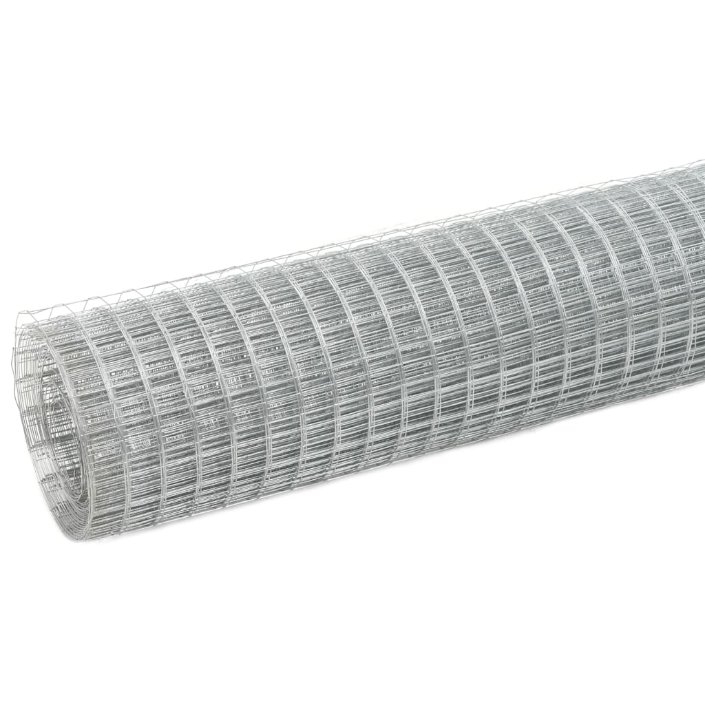 Cerca de arame p/ galinheiro 25x0,5 m aço galvanizado prateado