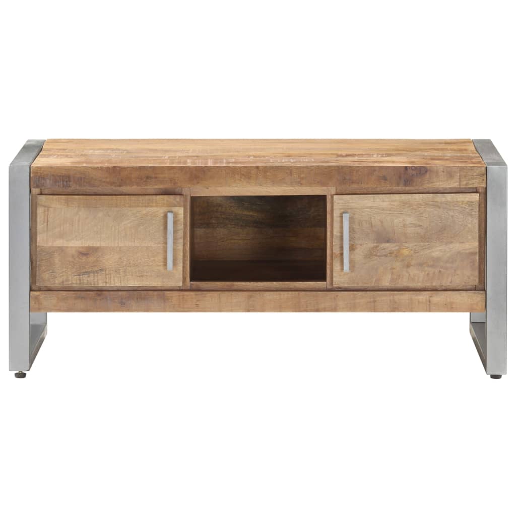 Mesa de centro 95x50x40 cm madeira de mangueira áspera