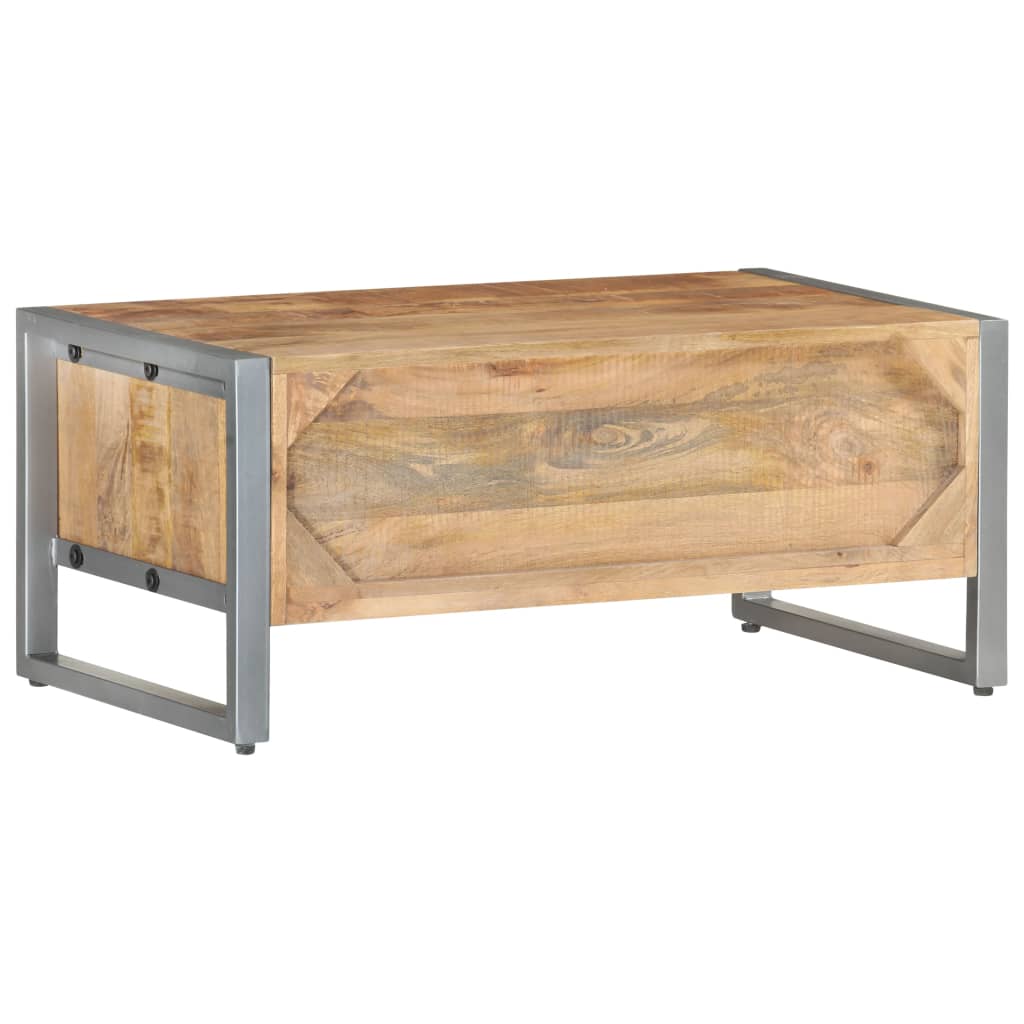 Mesa de centro 95x50x40 cm madeira de mangueira áspera