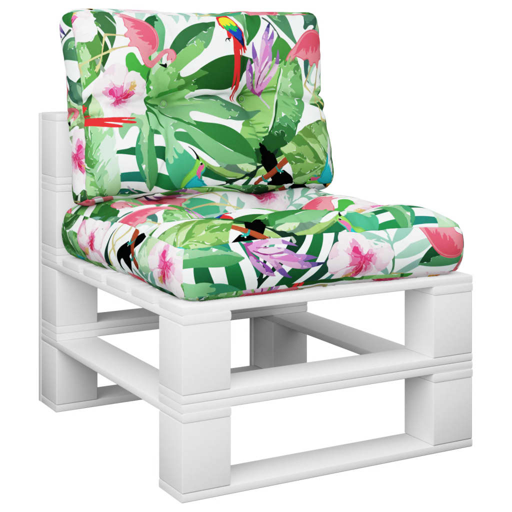 Almofadões para móveis de paletes 2 pcs tecido multicolor