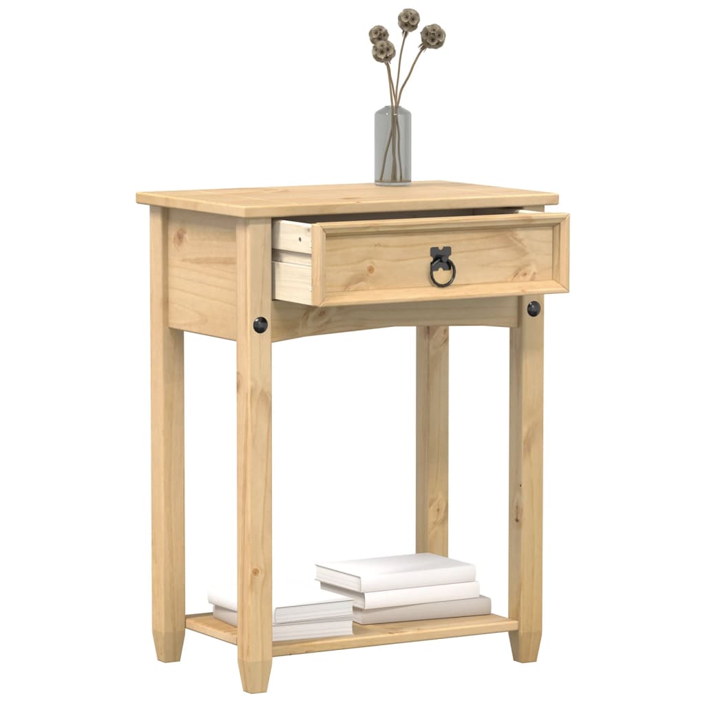 Mesa consola corona 55x35x73 cm madeira de pinho maciça