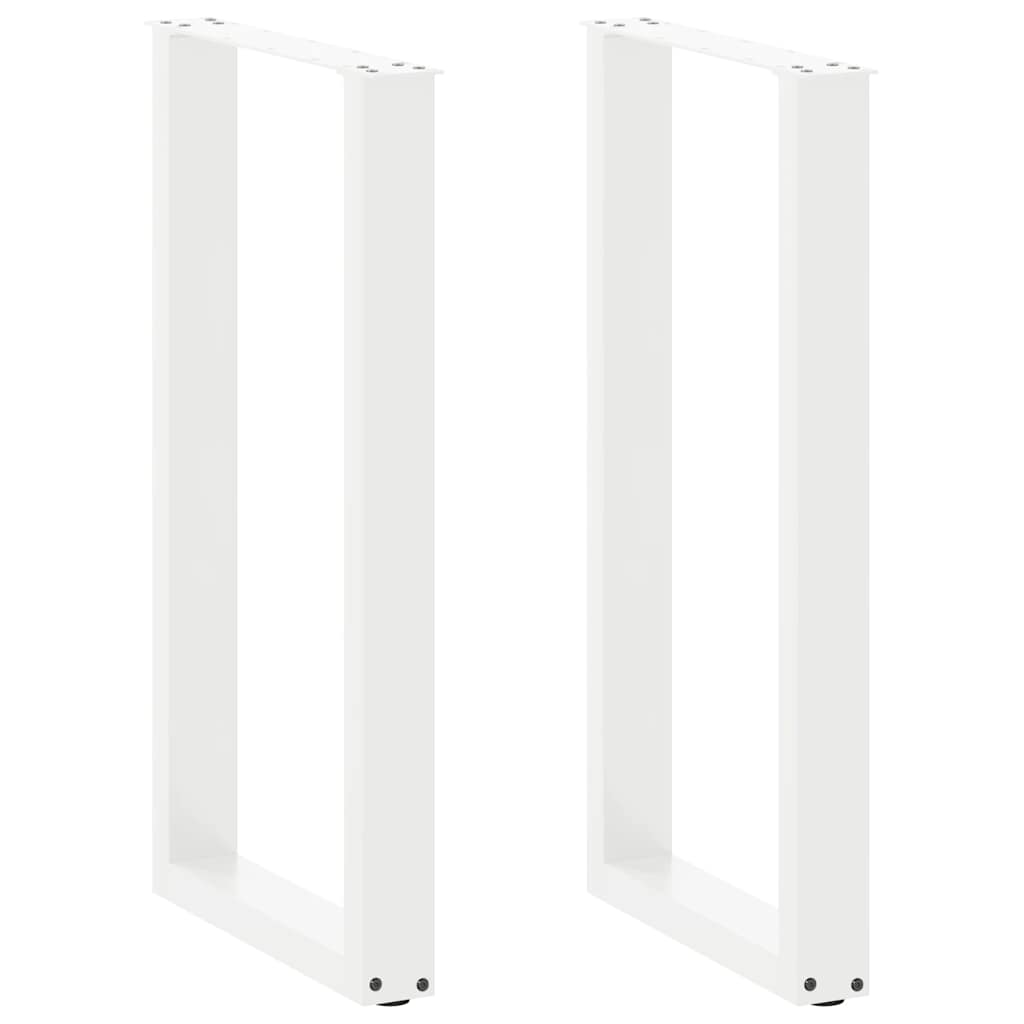 Pés de mesa de bar em forma de u, 2 peças, branco, 50x(90-91) cm, aço