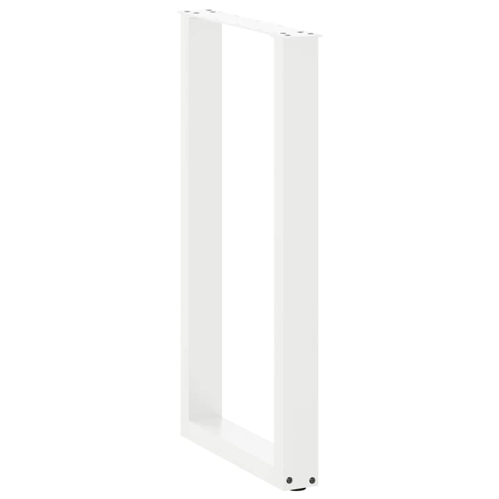 Pés de mesa de bar em forma de u, 2 peças, branco, 50x(90-91) cm, aço