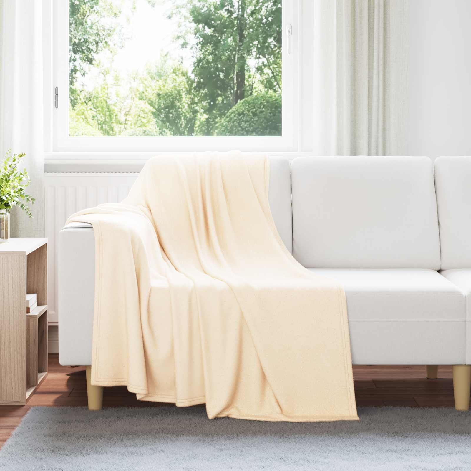 Cobertores de sofá 24 unid. creme 170 x 130 cm 7.81 lã