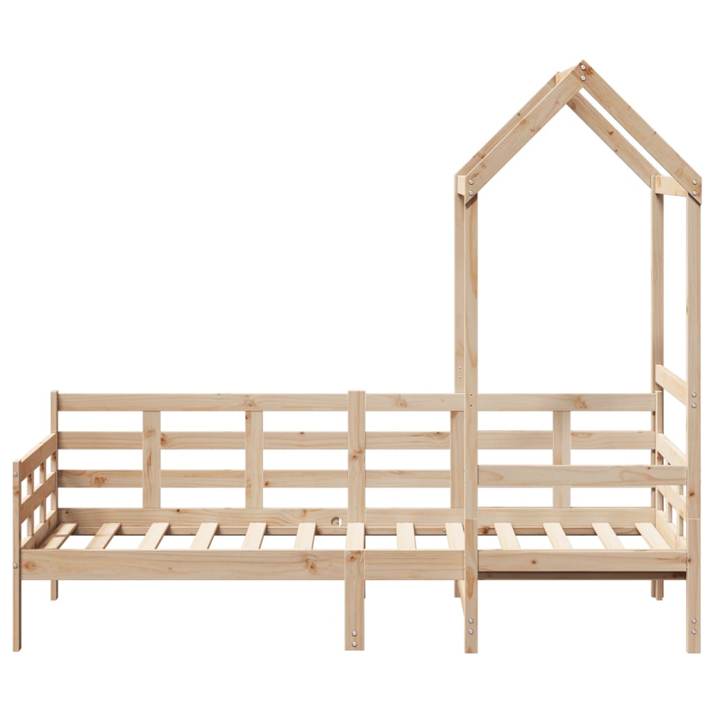 Sofá-cama com telhado 80x200 cm madeira de pinho maciça