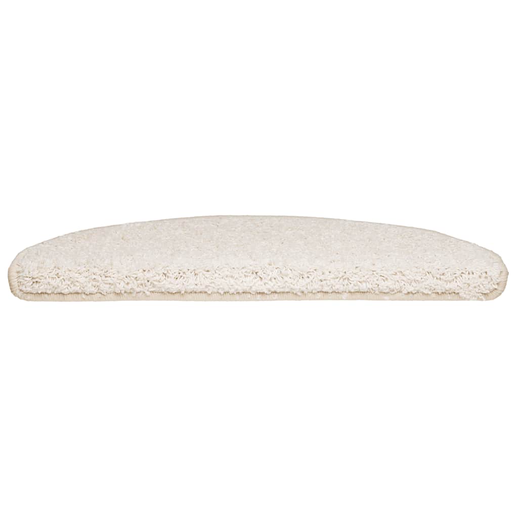 Tapetes de escada 30 peças 65x21x4 cm branco semicircular grande