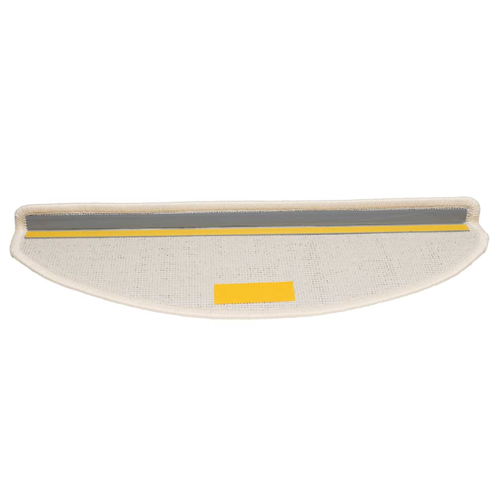 Tapetes de escada 30 peças 65x21x4 cm branco semicircular grande
